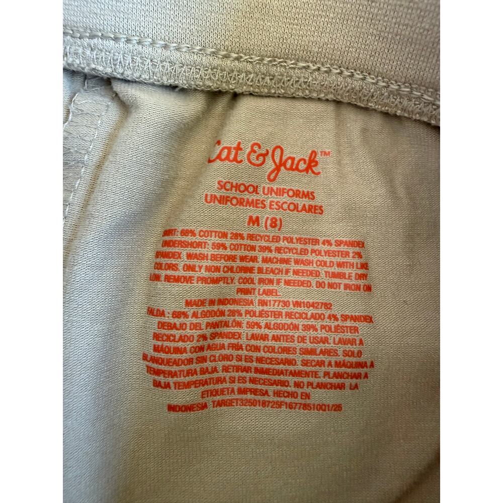 Cat & Jack Girls School Uniform Skort Lot of 3 Khaki Medium 8 Built In Shorts - Picture 11 of 15